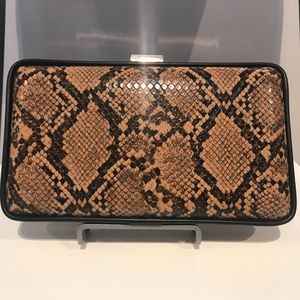 Faux Snakeskin Clutch Bag Crossbody Bag